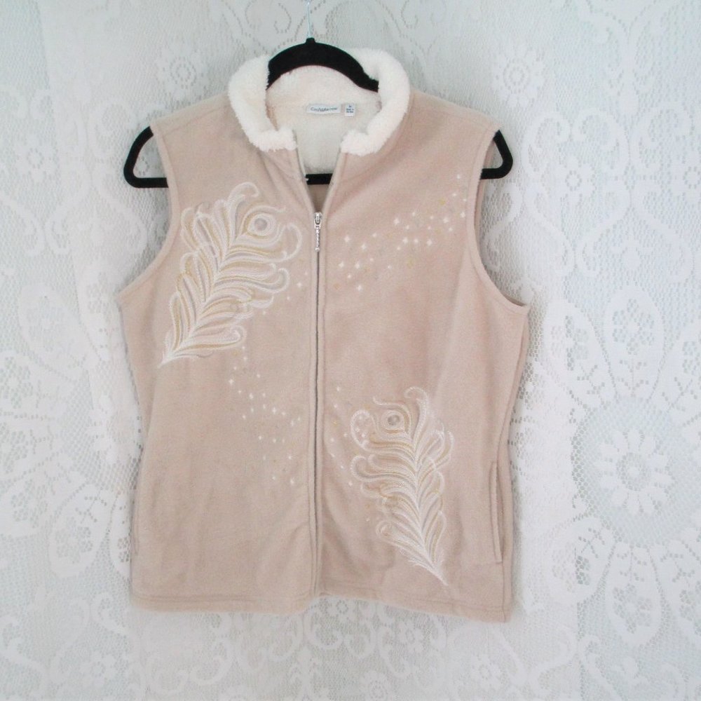 Croft & Barrow Embroidered  Fleece Vest